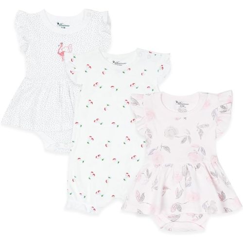 Minicoco Infant Baby Boys Girls Long/Short Sleeve Rompers Jumpsuits One-Piece Cotton Outfits for Toddler