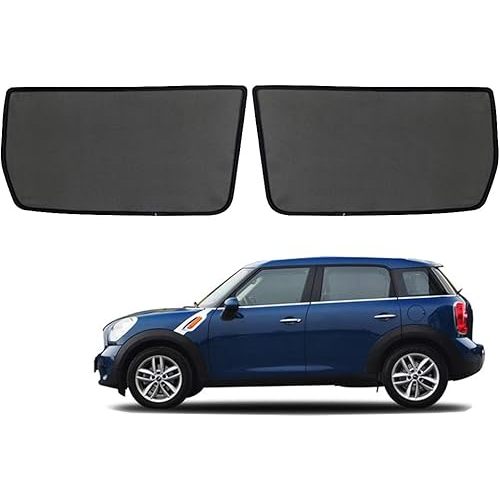 Car Window Shade for Kids Side Window Sun Shade for Mini F60 Countryman 2018-2019 Magnetic Curtain Sun UV Protection Covers for Baby Sleeping Auto Accessories,Rear-window-2PCS