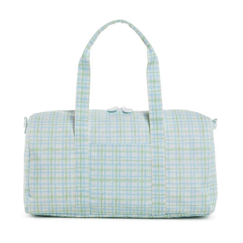 Weekender Duffel Bag Classic Plaid Green by TRVL Design | Lila & Hayes