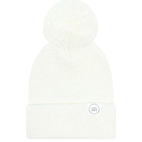 Beanie with Pom - Ivory