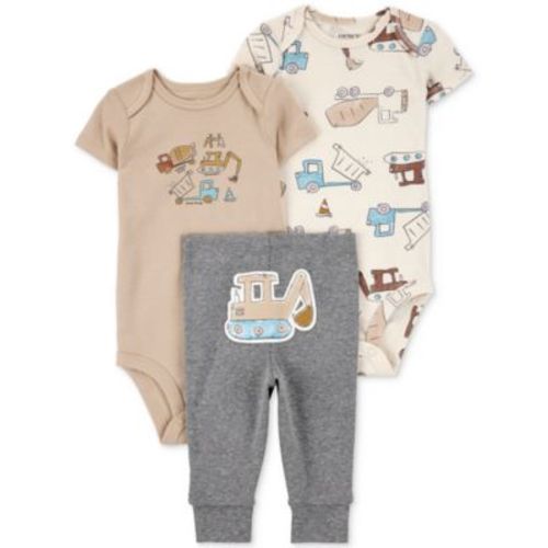 Baby Boys Construction Little Character Bodysuits & Pants, 3 Piece Set