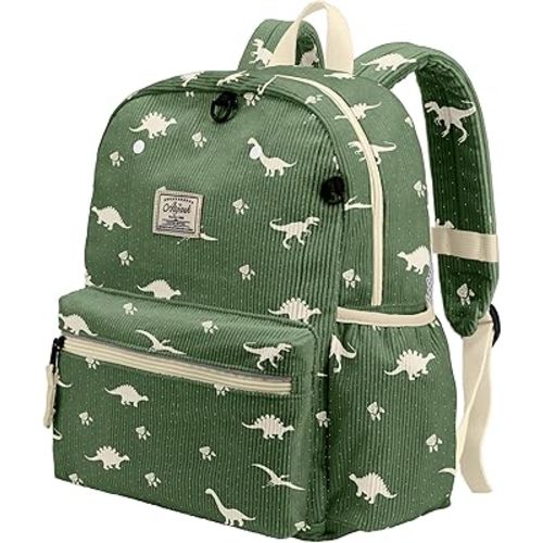 Corduroy Kids Backpack for Boys 6-10: Boys Girls Backpacks for Elementary Kindergarten 15” H Fit Folder