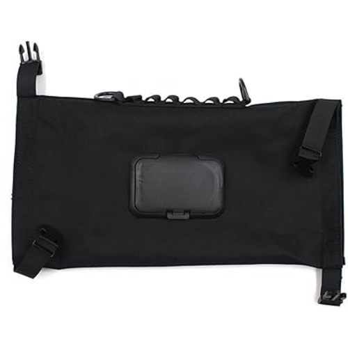 Thetie Baby Wipes Travel Case,Waterproof Travel Camping Wipes Dispenser Case,Reusable Outdoor Hanging Wet Wipe Storage Box,Portable Canvas Wipe Bag (Black)