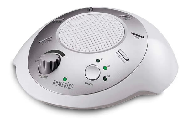 HoMedics SS-2000G/F-AMZ Sound Spa Relaxation Machine with 6 Nature Sounds, Silver