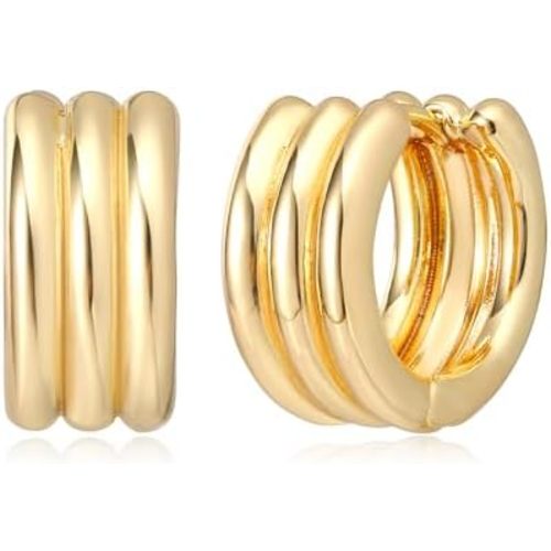 MYEARS Women Earrings Gold Huggie Hoop 14K Small Simple Hypoallergenic Everyday Jewelry