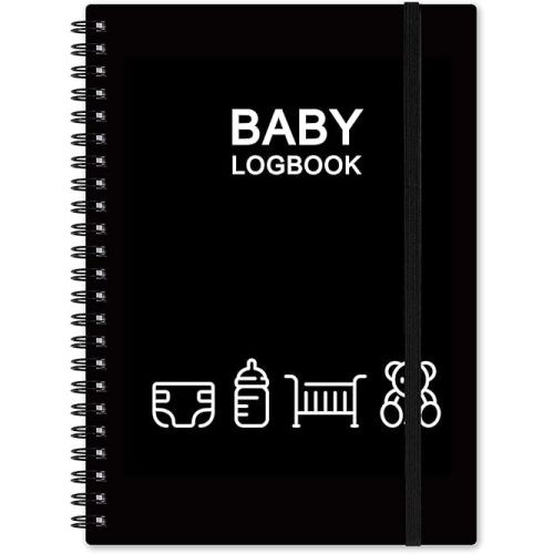 Baby's Daily Log Book - A5 Baby's Tracking for Newborns, Fill Pages to Track and Monitor Your Newborn Baby's Schedule, Black