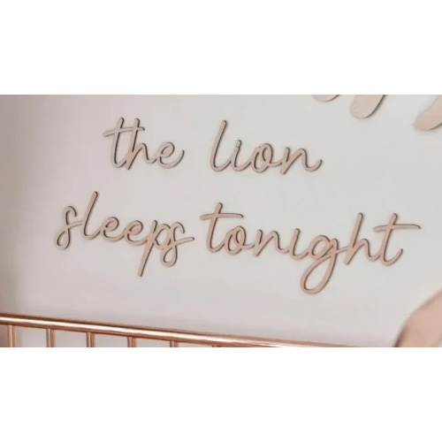 the lion sleeps tonight wall plaque - Timber Tinkers