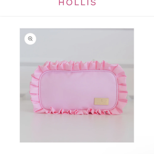 Ruffled Nylon Medium Pouch