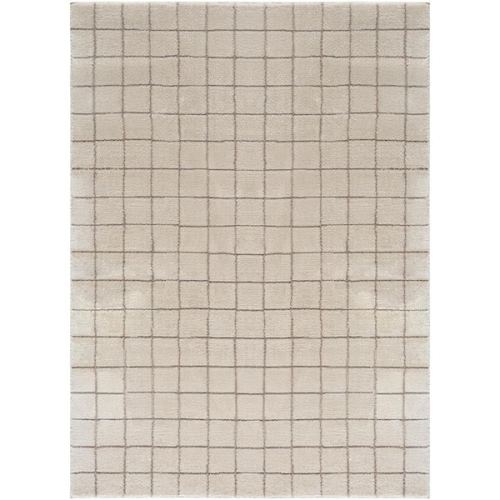 Livabliss x Our PNW Home Cascade Ivory/Taupe 8 ft. x 10 ft. Grid Global Indoor Area Rug