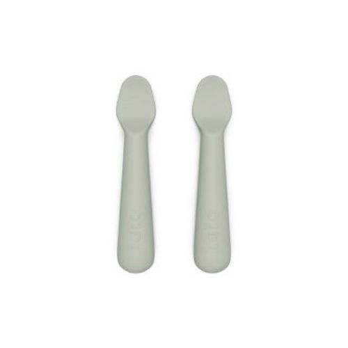 Lalo 2pk Silicone Baby Spoons - Sage