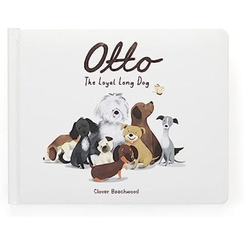 Jellycat Otto The Loyal Long Dog: A Baby Board Book Children's Book | Baby Gift
