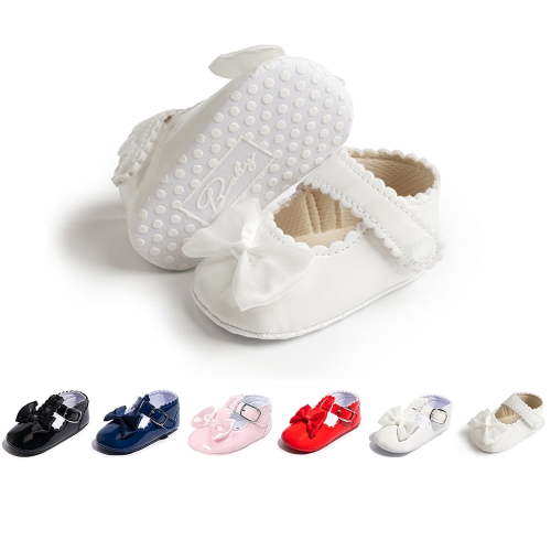 Meckior Baby Girls Dress Shoes Infant Mary Jane Bowknot Soft Sole Princess Wedding Flats for Newborn 3-18M