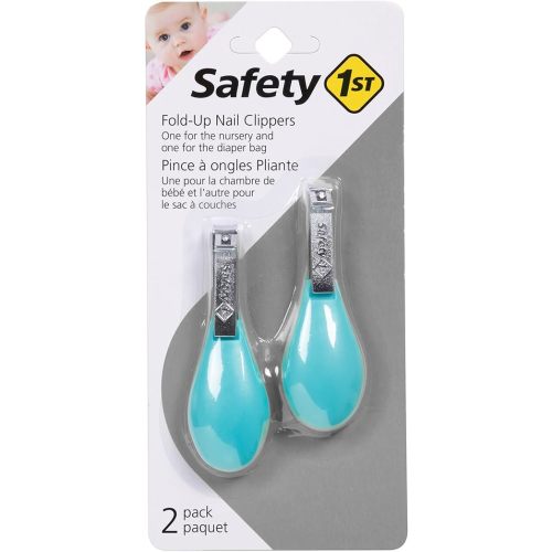 Safety 1st Fold-Up Nail Clipper, 2-Count - Colors May Vary