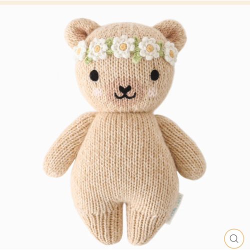 Baby Honey Bear (ivory floral)