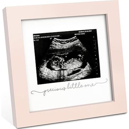 KeaBabies Baby Sonogram Picture Frame - Modern Ultrasound Frame for Mom to Be, Pregnancy Announcement Sonogram Photo Frames, Gender Reveal for Expecting Parents,First Time Dad Gifts (Petal Pink)