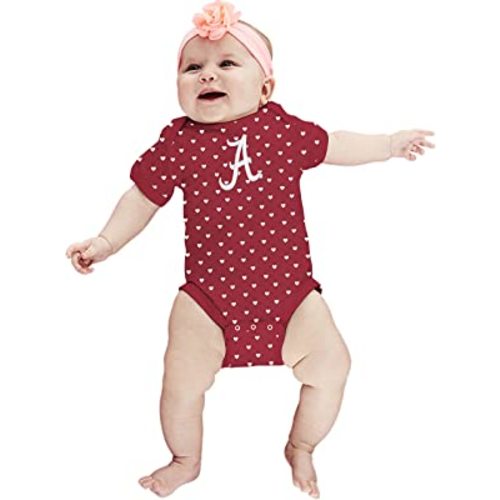 Two Feet Ahead Hearts Baby Bodysuit Creeper Baby Girl Clothes for Newborn Infants