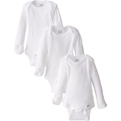 Gerber Baby 3-Pack Or 6-Pack Long-Sleeve Mitten-Cuff Onesies Bodysuit