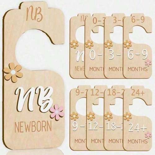 Baby Clothes Dividers For Closet - Wooden Baby Clothes Tags Organizer From Newborn To 24 Months Easily Organize Your Nursery Room | SHEIN USA