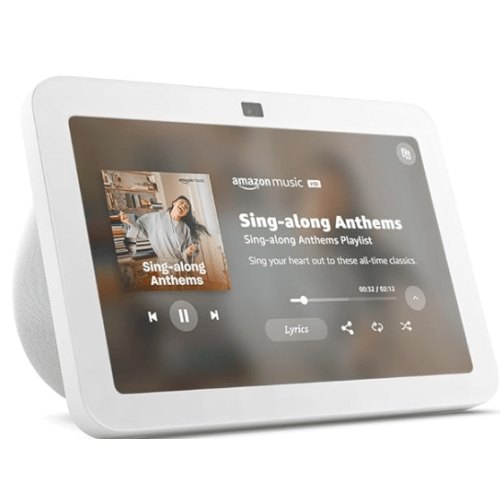 Amazon Echo Show 8 (newest model), With Spatial Audio, Smart Home Hub, and Alexa, Glacier White
