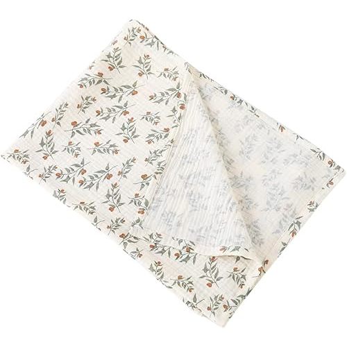 1 Pieces Baby Burp Cloth Layer Soft Absorbent Muslin Swaddle Blankets Newborn Towel for Baby Shower Machine Washable for Sensitive Skin, 85cmx65cm, Type 2