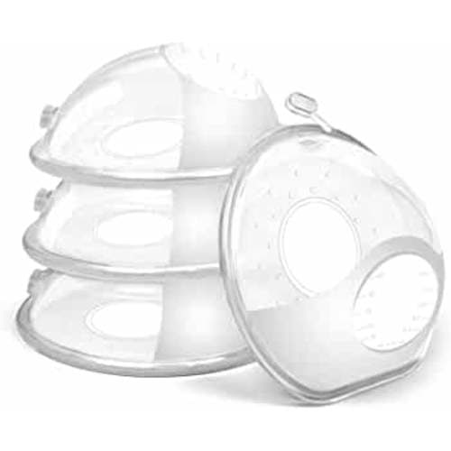 Termichy Milk Collector for Breastfeeding - Soft Breast Shells for Sore Nipples (2 oz/75 ml, 4 pcs)