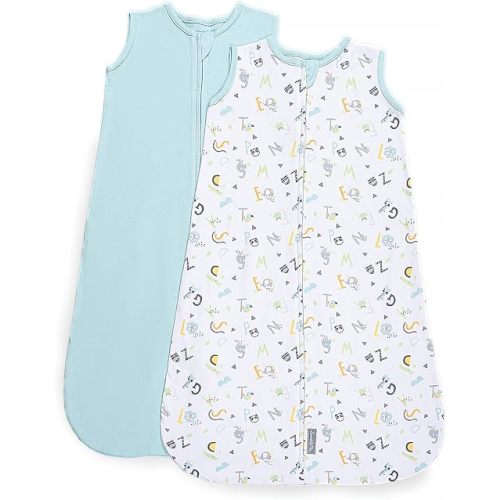 SwaddleMe by Ingenuity Night Sack Sleeper, For Ages 6-12 Months, 16-24 Pounds, Up to 30 Inches Long, 2-Pack Loose-fit Baby Swaddle Sack Wearable Blanket