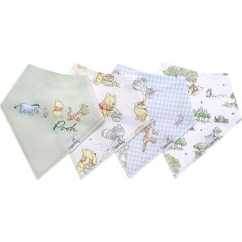 Hundred Acre Wood Assorted 4-Pack Bandana Bibs