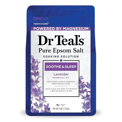 Dr Teal's Epsom Salt Magnesium Soak, Soothe & Sleep with Lavender, 3 lbs