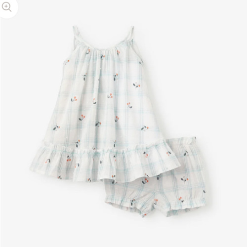 Strawberry Picnic Swiss Dot Sundress w/ Bloomer