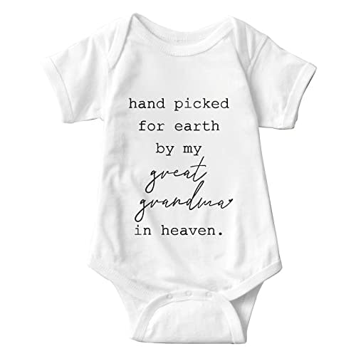 listery Great Grandma Bodysuit Hand Picked For Earth By My Grandma Newborn Hand Picked Great Grandma Clothes Boy Girl