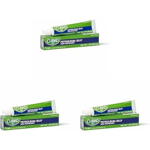CURAD Petroleum Jelly, Skin Protectant and Moisturizer, 1 oz. Tube (Pack of 3)