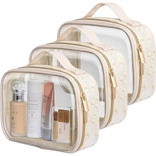 PACKISM TSA Approved Toiletry Bag - Clear, Diaper Organizing 3 Pack