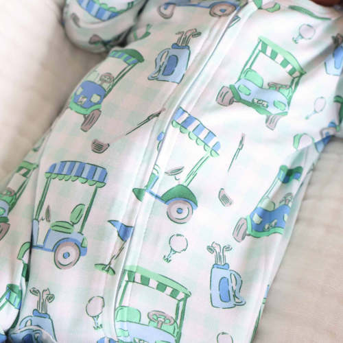 Birdie Babes Zipper Footie | Green