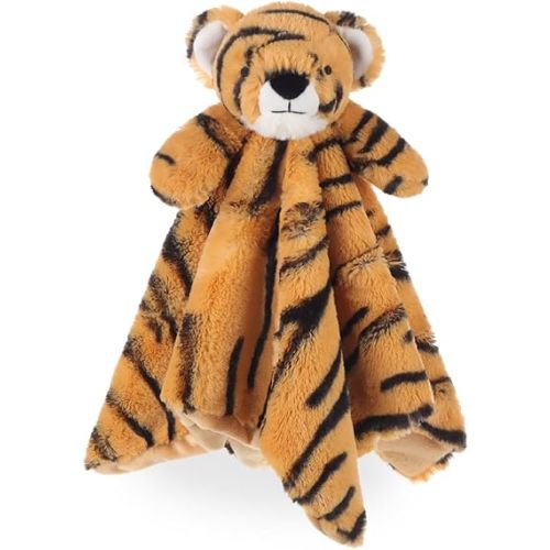 Apricot Lamb Tiger Security Blanket for Babies, Soft Loveys for Baby Boy and Girl, 14 Inches for Infant and Toddlers