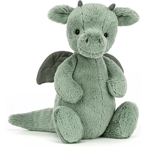 Jellycat Bashful Dragon Stuffed Animal, Medium, 12 inches