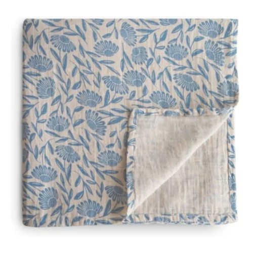 Blue Flowers swaddling | Blue