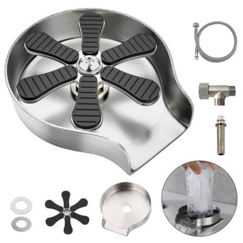 Glass Rinser For Kitchen Sink, High-Pressure Bottle Washer Stainless Steel Glass Rinser For Kitchen Sink Glass Cup Cleaner Sink Attachment Washer Baby Bottle