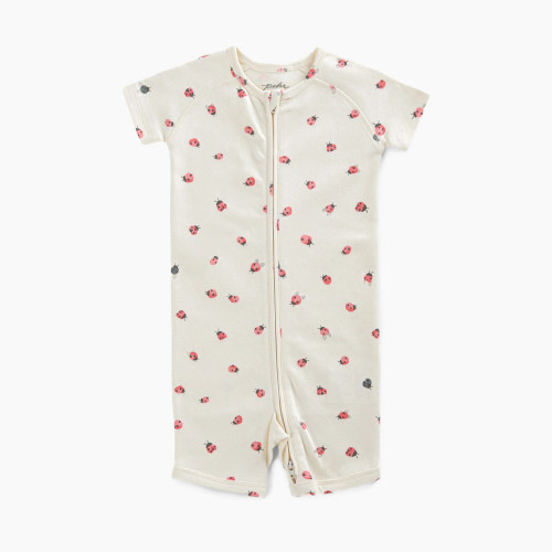 Pehr Short Sleeve Sleeper - Lucky Ladybug, 3-6 M