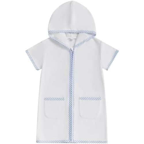 Nituyy Toddler Girls Boys Swim Cover Up Terry Cloth Swimsuit Coverup Wraps Zipper Bathing Suit Pool Beach Poncho Cover-Ups