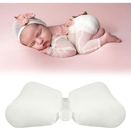 2PC Newborn Photography Butterfly Posing Pillow Basket Filler & Positioner for Babies DIY Newborn Professional Photography Prop White