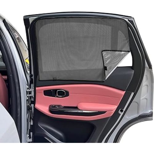 car Window Shade for Baby, Fetanten Back Seat Car Window Shades for Side Window with Magnetic Protection from Sun Heat and UV for Privacy Blackout (2 PCS)
