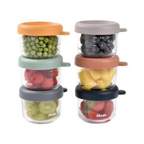 Beaba Glass Baby Food Jars - Sunrise - 5oz/6pk