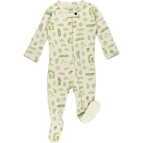 Print Organic Cotton Two-Way Zip Footie