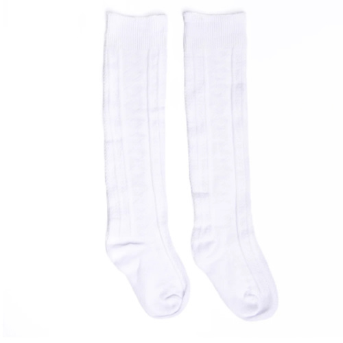 Cable Knit Stocking, White – Stitchy Fish