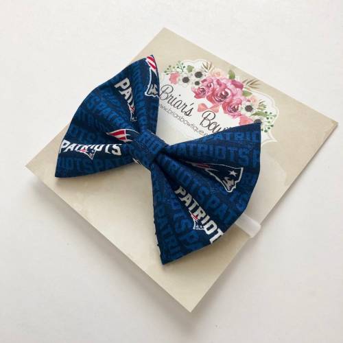 Patriots Fabric Bow: Baby Headband or Hair Clip