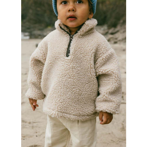 Sherpa Quarter Zip Pullover- Cream – Fostered Collection