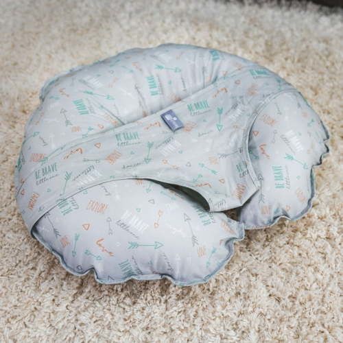 Leachco Cuddle-U Original Be Brave │ Nursing Pillow & More │ Sham-Style, Removable Cover