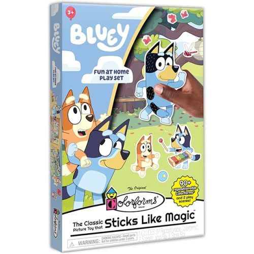 Colorforms Bluey Set - Repositionable Pieces Stick Like Magic - Scenes and Pieces from The Show Bluey for Storytelling Imaginative Play - Ages 3+