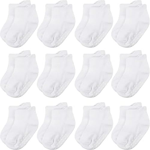 baby socks, cotton children's non-slip socks ankle socks, non-slip grip ankle socks, for toddlers, boys, girls
