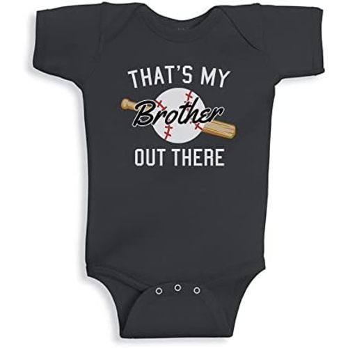 Baseball That's My Brother Out There Baby Infant Bodysuit